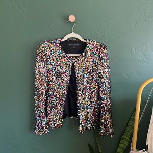 BOSTON PROPER colorful sequence jacket